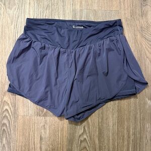 Like New Cadmus Women's Navy Athletic Shorts with Built-In Liner